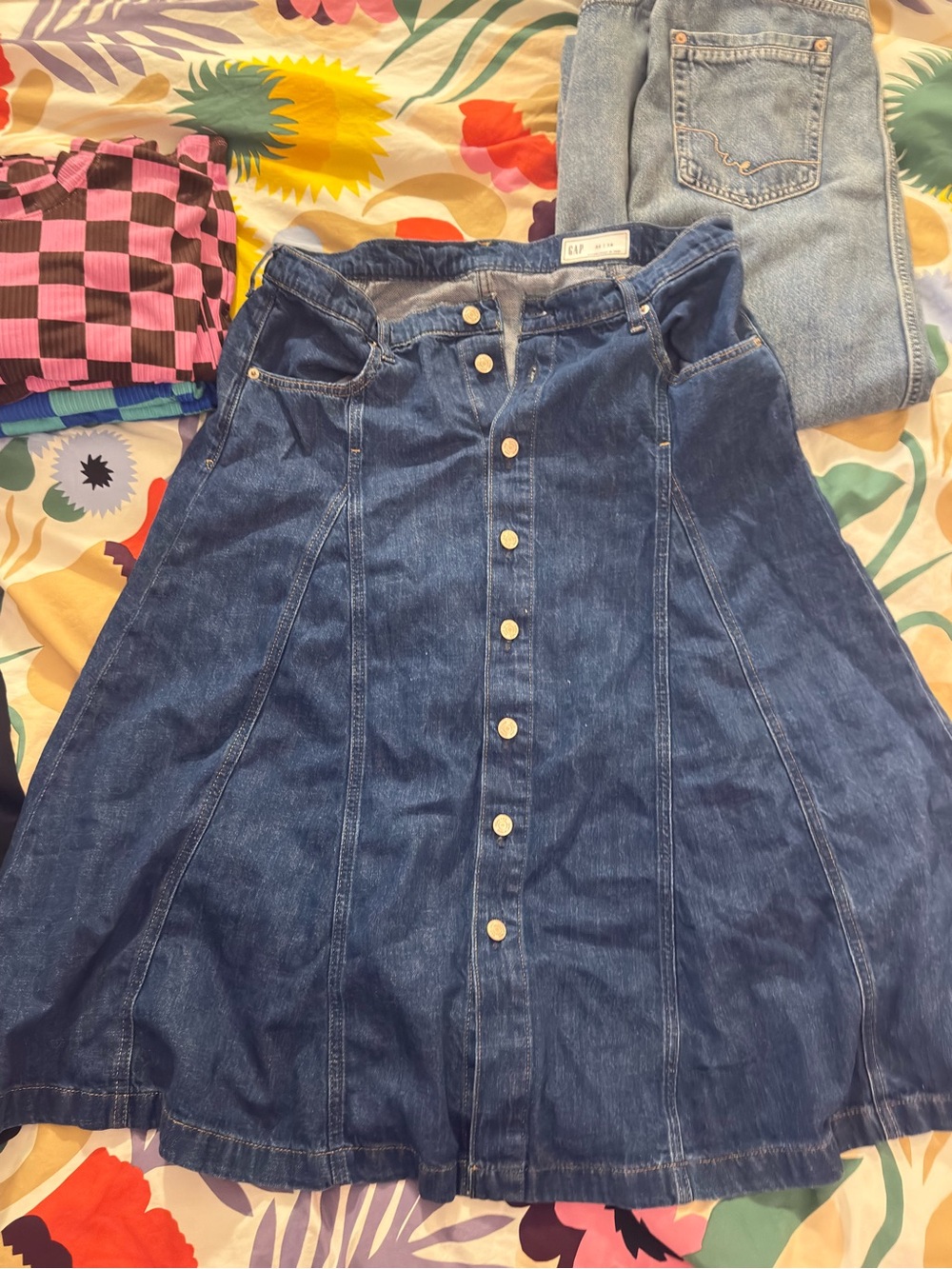 NWOT Gap A-Line button down skirt, Size 12